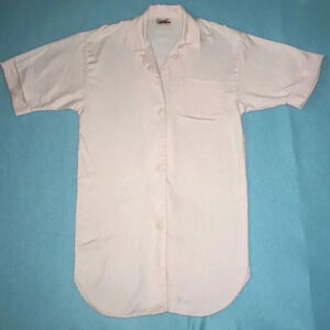 𝅺SCARLETT tunic top vintage 80’s cuffed short sleeve size L